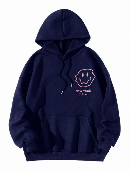 cartoon face & letter graphic drop shoulder drawstring thermal hoodie p8bw#, White;black
cartoon face & letter graphic drop shoulder drawstring thermal hoodie p8bw#, White;black