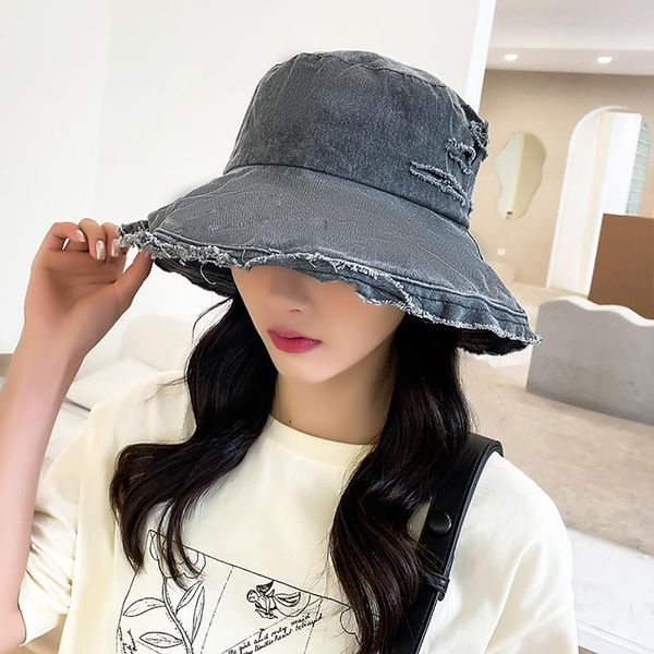 fashion solid sunshade hat fisherman's hat basin outdoor bucket pure color layered senior fisherman bucket new, Blue;gray
fashion solid sunshade hat fisherman's hat basin outdoor bucket pure color layered senior fisherman bucket new, Blue;gray