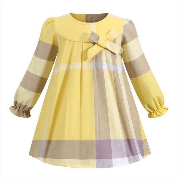 fashion long sleeve girl dresses plaid casual wear bow cotton kids clothing childrens summer 2 6 years, Red;yellow
fashion long sleeve girl dresses plaid casual wear bow cotton kids clothing childrens summer 2 6 years, Red;yellow
