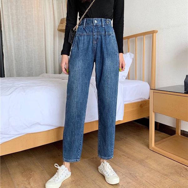 women's jeans for women 2021 spring pants cotton vintage washed loose stretch waist straight leg fashion stitching, Blue
women's jeans for women 2021 spring pants cotton vintage washed loose stretch waist straight leg fashion stitching, Blue