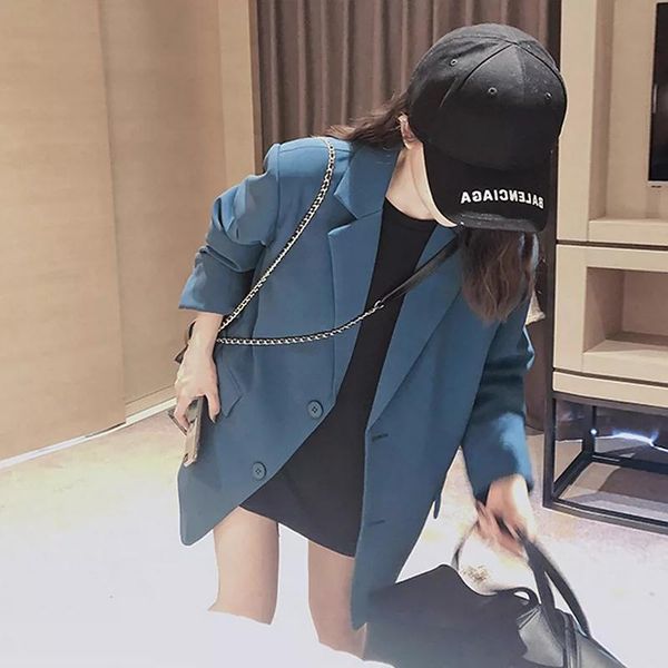 women's suits & blazers mid length single breasted blazer women fashion solid colors office suit 2021 spring autumn long sleeve work ja, White;black
women's suits & blazers mid length single breasted blazer women fashion solid colors office suit 2021 spring autumn long sleeve work ja, White;black