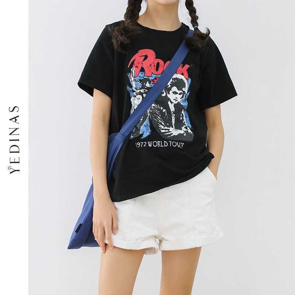 yedinas punk style t shirt women summer hip hop short sleeve t-shirts rock black tee girls streetwear 100% cotton 210527, White
yedinas punk style t shirt women summer hip hop short sleeve t-shirts rock black tee girls streetwear 100% cotton 210527, White