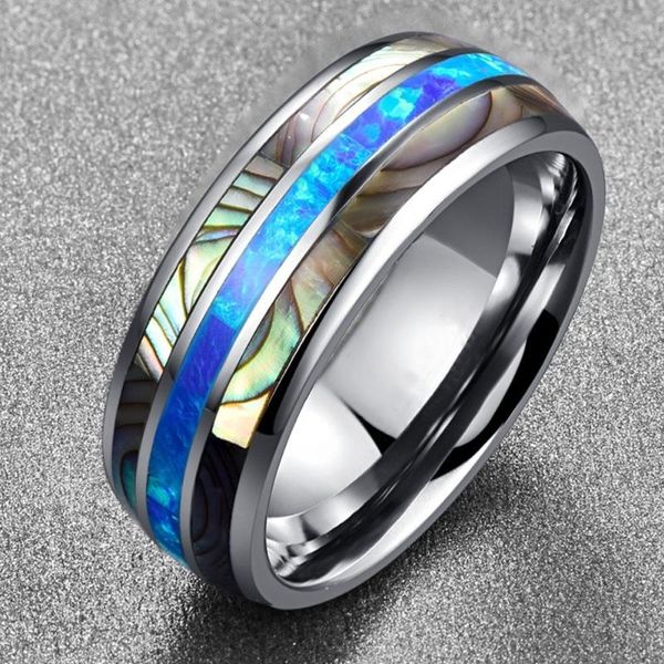 wedding rings 8mm blue opal tungsten carbide inlaid natural shells anniversary party jewelry gift silver color drop, Slivery;golden
wedding rings 8mm blue opal tungsten carbide inlaid natural shells anniversary party jewelry gift silver color drop, Slivery;golden