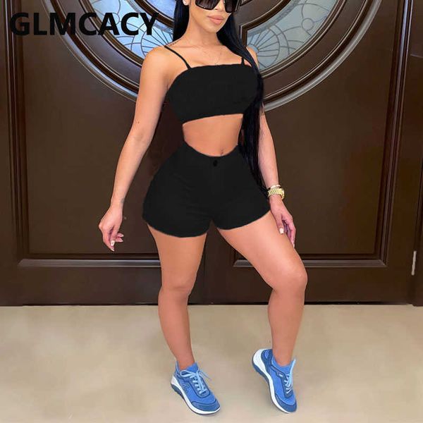 2 pieces sets women spaghetti strap & bodycon shorts 210702, White
2 pieces sets women spaghetti strap & bodycon shorts 210702, White