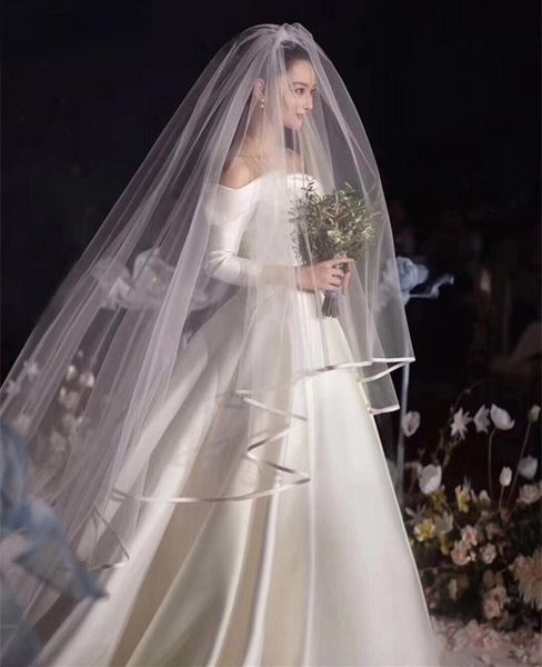 bridal veils real po white/ivory two layer wedding veil 3.5m ribbon edge mantilla of bride accessories veu de noiva, Black
bridal veils real po white/ivory two layer wedding veil 3.5m ribbon edge mantilla of bride accessories veu de noiva, Black
