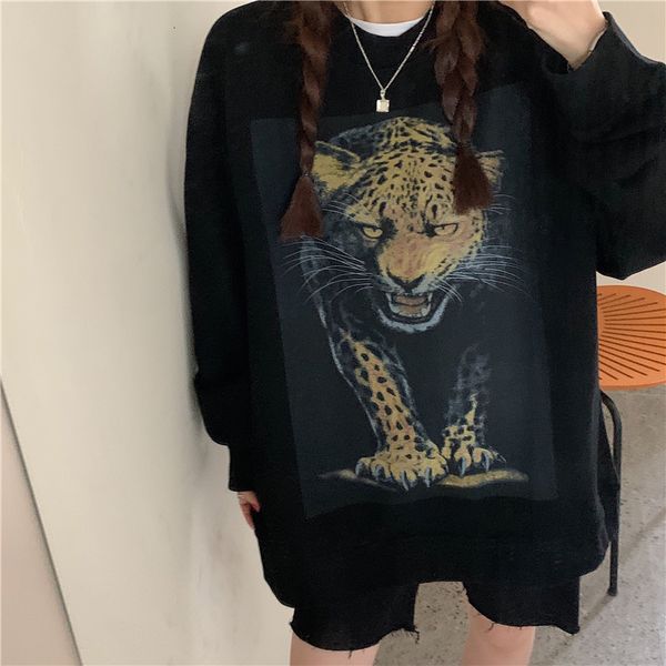 2021 autumn winter new round neck tiger print sweatshirt women fashion personality simple p2ap, Black
2021 autumn winter new round neck tiger print sweatshirt women fashion personality simple p2ap, Black
