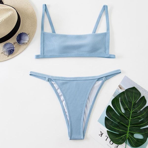 women's swimwear summer bikini 2021 swimsuit fashion solid color two piece bathing suits for women, White;black
women's swimwear summer bikini 2021 swimsuit fashion solid color two piece bathing suits for women, White;black