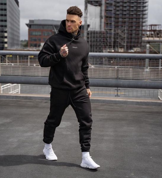 men's tracksuits boutique the muscle brothers suit man fall loose hooded fleece elastic fitness training, Gray
men's tracksuits boutique the muscle brothers suit man fall loose hooded fleece elastic fitness training, Gray