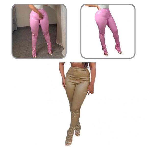 women's pants & capris classic split hem faux leather trousers pencil fashionable ankle-length, Black;white
women's pants & capris classic split hem faux leather trousers pencil fashionable ankle-length, Black;white