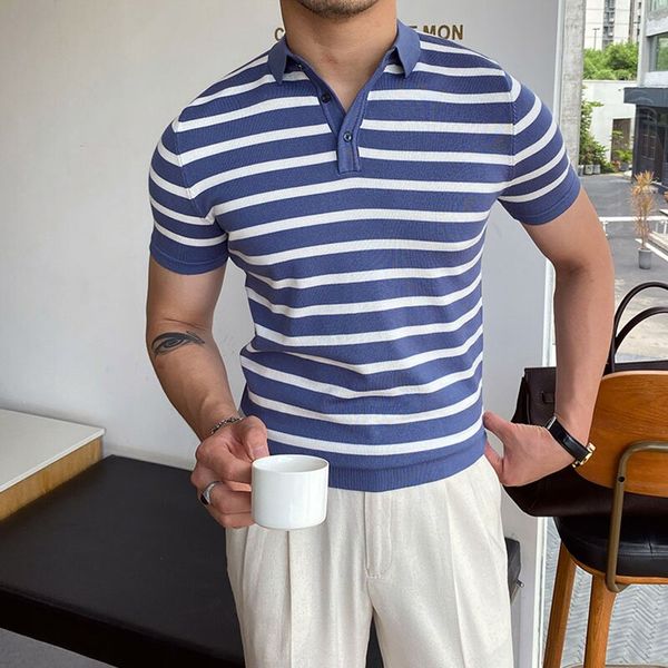 stripe style men's street polo shirt comfortable classic fashionable daily travel work party, White;black
stripe style men's street polo shirt comfortable classic fashionable daily travel work party, White;black