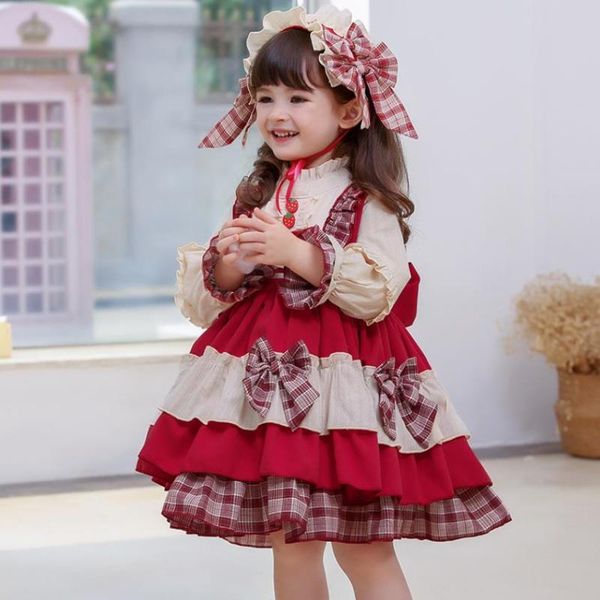 2pcs spanish lolita sweet cute princess ball gown kids clothing lace bow wood ear birthday party easter dress for girls l718, Red;yellow
2pcs spanish lolita sweet cute princess ball gown kids clothing lace bow wood ear birthday party easter dress for girls l718, Red;yellow