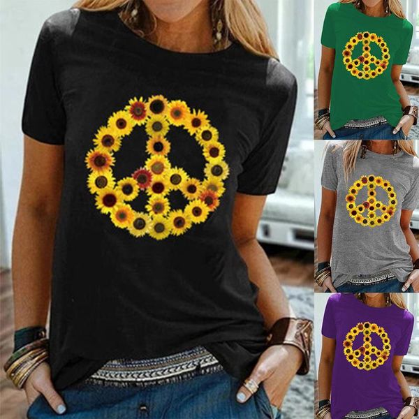 women's t-shirt summer 2021 fashion casual round neck chrysanthemum wreath combination cartoon short sleeve female, White
women's t-shirt summer 2021 fashion casual round neck chrysanthemum wreath combination cartoon short sleeve female, White