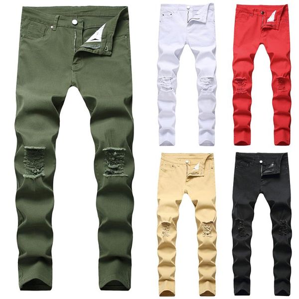 men's jeans plus size casual slim ripped men vintage denim pencil pants streetwear hip hop fashion homme, Blue
men's jeans plus size casual slim ripped men vintage denim pencil pants streetwear hip hop fashion homme, Blue