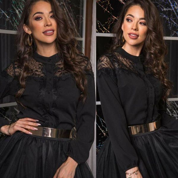 fashion women patchwork long sleeve lace hollow shirt crew black neck tunic blouse women's blouses & shirts, White
fashion women patchwork long sleeve lace hollow shirt crew black neck tunic blouse women's blouses & shirts, White