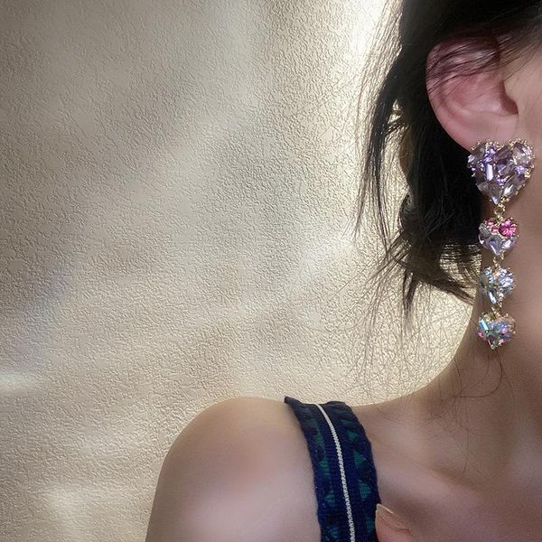 dangle & chandelier temperament exaggerated rhinestones love long earrings european and american fashion women's accessories jewelry, Silver
dangle & chandelier temperament exaggerated rhinestones love long earrings european and american fashion women's accessories jewelry, Silver