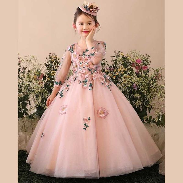 girl's dresses princess floor length flower girl party tulle 3/4 sleeve jewel neck with beading, Red;yellow
girl's dresses princess floor length flower girl party tulle 3/4 sleeve jewel neck with beading, Red;yellow