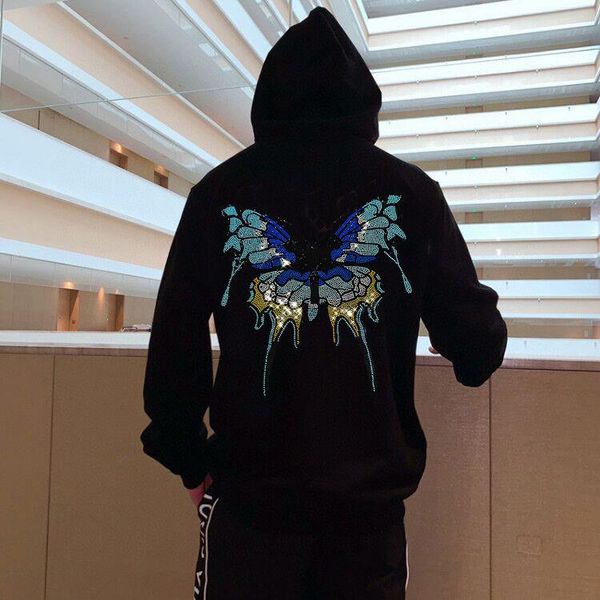 men's hoodies & sweatshirts 2021 diamond butterfly hoodie youth pullover hip-hop sweatshirt loose brand, Black
men's hoodies & sweatshirts 2021 diamond butterfly hoodie youth pullover hip-hop sweatshirt loose brand, Black