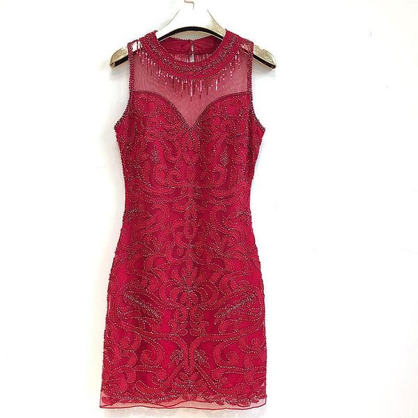vintage embroidery gauze beading straight sleeveless o-neck red dark blue elegant summer party sequined women dress, Black;gray
vintage embroidery gauze beading straight sleeveless o-neck red dark blue elegant summer party sequined women dress, Black;gray
