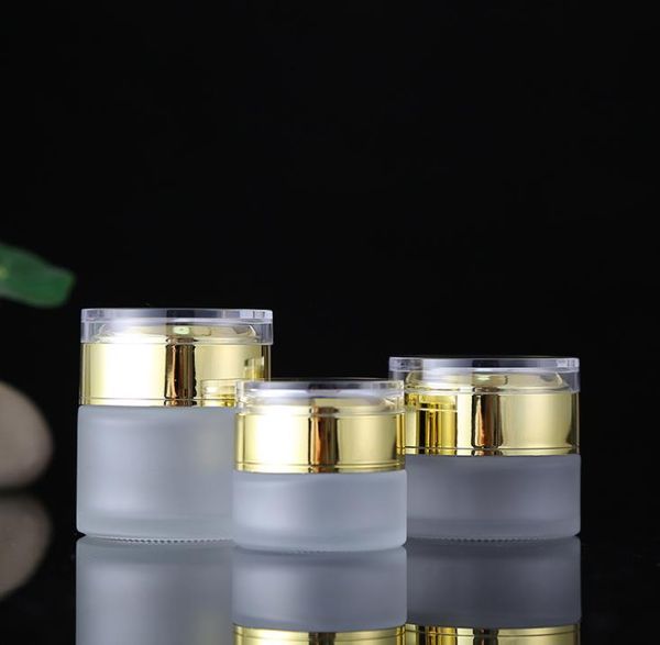 storage bottles & jars 20g 30g 50g clear frosted glass jar with shiny gold acrylic lid, cosmetic eye cream can mask pot facial lotion contai
storage bottles & jars 20g 30g 50g clear frosted glass jar with shiny gold acrylic lid, cosmetic eye cream can mask pot facial lotion contai