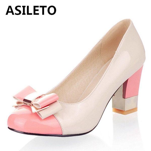 dress shoes asileto plus size 34-43 candy color women pumps shallow block thick high heels bowtie pink working rl3469g, Black
dress shoes asileto plus size 34-43 candy color women pumps shallow block thick high heels bowtie pink working rl3469g, Black