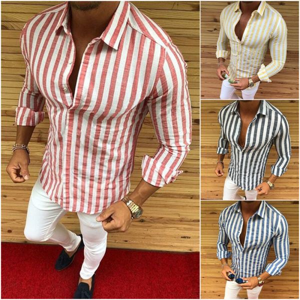 men contrast vertical striped skirt shirts comfortable cats long mouwen slim-fit smart casual button -down shirt, White;black
men contrast vertical striped skirt shirts comfortable cats long mouwen slim-fit smart casual button -down shirt, White;black