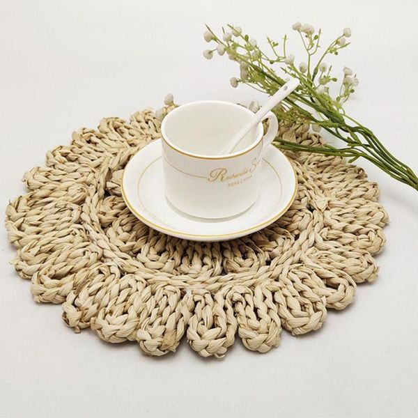 mats & pads flower cup mat natural straw woven tableware insulation plate non-slip anti-scald table home kitchen use
mats & pads flower cup mat natural straw woven tableware insulation plate non-slip anti-scald table home kitchen use