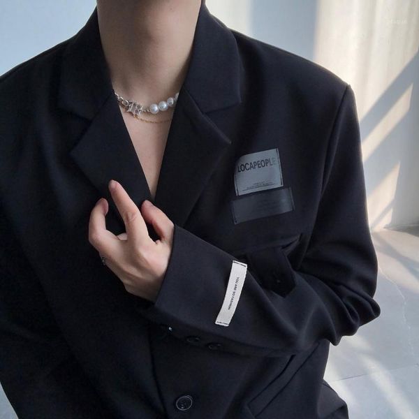 tide design sense of minority temperament bomb street suit loose casual jacket men and women men's suits & blazers, White;black
tide design sense of minority temperament bomb street suit loose casual jacket men and women men's suits & blazers, White;black