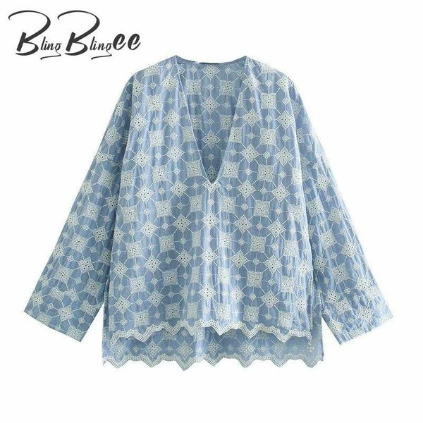 women's blouses & shirts blingblingee summer deep v women casual loose embroidery hollow out drop shoulder slit side scallop hem high, White
women's blouses & shirts blingblingee summer deep v women casual loose embroidery hollow out drop shoulder slit side scallop hem high, White