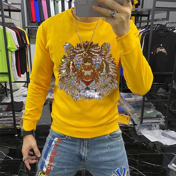men's hoodies & sweatshirts explosive brand design autumn winter tiger hoodie diamond o-neck plus velvet sweatshirt hip-hop pullover, Black
men's hoodies & sweatshirts explosive brand design autumn winter tiger hoodie diamond o-neck plus velvet sweatshirt hip-hop pullover, Black