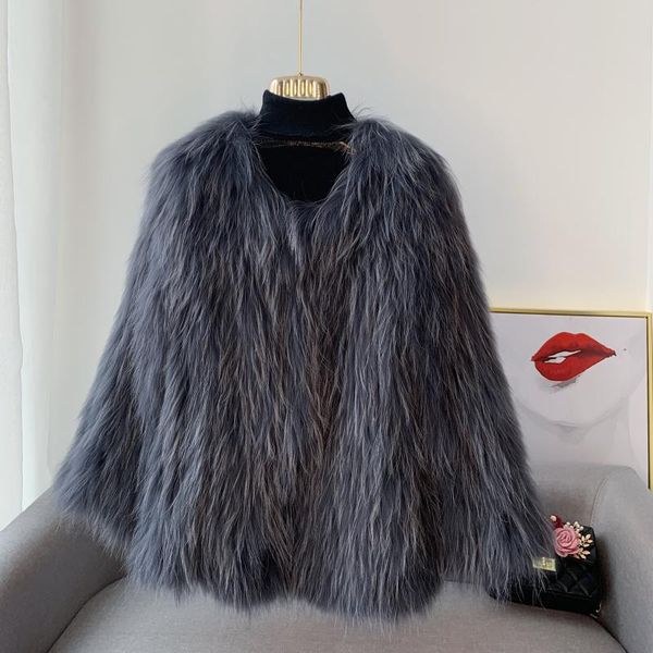 women's fur & faux haining autumn and winter raccoon double-sided woven round neck mid-length jacket female young simple korean version, Black
women's fur & faux haining autumn and winter raccoon double-sided woven round neck mid-length jacket female young simple korean version, Black