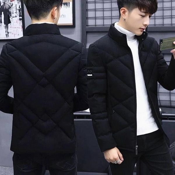men's jackets cotton padded clothes youth winter large korean stand collar short jacket, Black;brown
men's jackets cotton padded clothes youth winter large korean stand collar short jacket, Black;brown