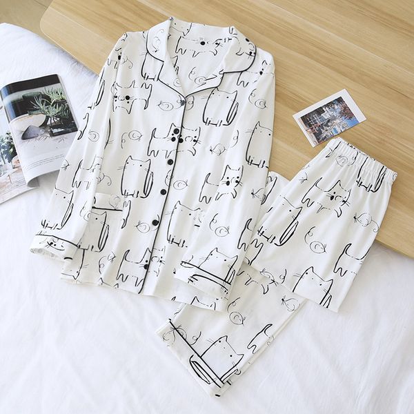 new 2021 spring and autumn long-sleeved trousers ladies pajamas two-piece 100% cotton cartoon sweet home service suit ypxi, Black;brown
new 2021 spring and autumn long-sleeved trousers ladies pajamas two-piece 100% cotton cartoon sweet home service suit ypxi, Black;brown
