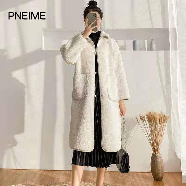 women's thick lamb wool coat women mid-length korean version of loose fur one-piece woolen student lapel casual jacket & blends, Black
women's thick lamb wool coat women mid-length korean version of loose fur one-piece woolen student lapel casual jacket & blends, Black