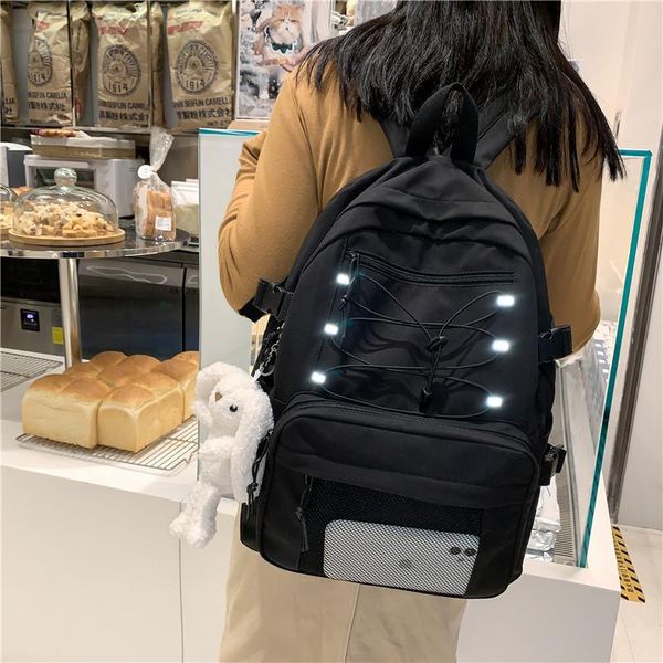 original brand korean version of high school students backpack junior high school students wear rope net reflective backpack
original brand korean version of high school students backpack junior high school students wear rope net reflective backpack
