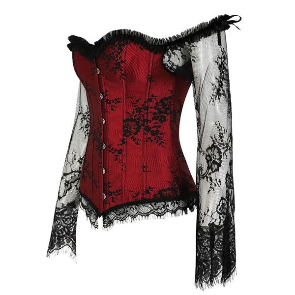 bustiers & corsets renaissance gothic corset bustier with long sleeves off shoulder plus size corselet vintage women costumes burl, Black;white
bustiers & corsets renaissance gothic corset bustier with long sleeves off shoulder plus size corselet vintage women costumes burl, Black;white