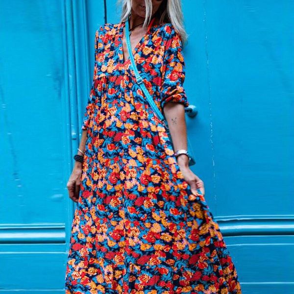 casual dresses women loose dress 2021 spring autumn vintage pattern printed long party boho sleeve maxi lady vestidos, Black;gray
casual dresses women loose dress 2021 spring autumn vintage pattern printed long party boho sleeve maxi lady vestidos, Black;gray