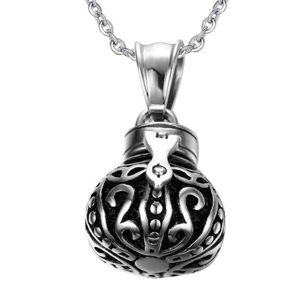 pendant necklaces cinerary urn stainless steel necklace for men vintage jewelry fashion male, Silver
pendant necklaces cinerary urn stainless steel necklace for men vintage jewelry fashion male, Silver