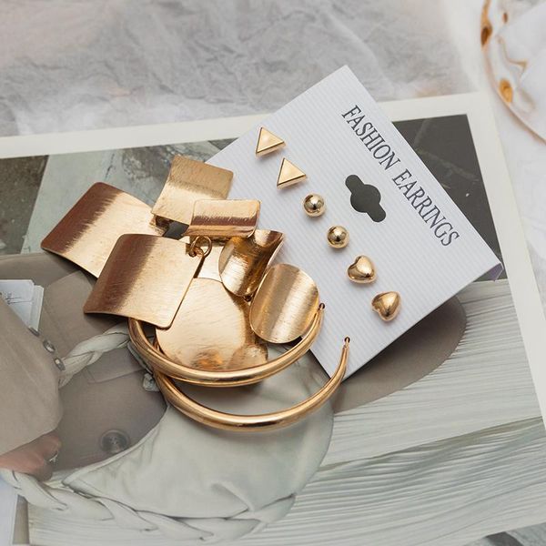 hoop & huggie fashion geometric earrings set for women statement vintage punk gold metal brincos 2021 trend jewelry accessories, Golden;silver
hoop & huggie fashion geometric earrings set for women statement vintage punk gold metal brincos 2021 trend jewelry accessories, Golden;silver