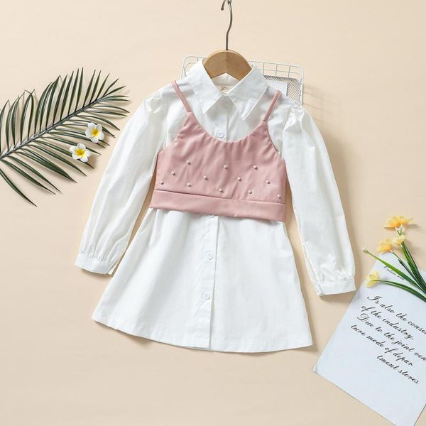 clothing sets bbay girls casual two-piece clothes set, white solid color dress and pink camisole with decorative pearl
clothing sets bbay girls casual two-piece clothes set, white solid color dress and pink camisole with decorative pearl