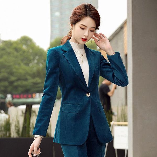 women's two piece pants 2021 women autumn winter corduroy blazer set female long sleeve button straight suit lady casual office sets e1, White
women's two piece pants 2021 women autumn winter corduroy blazer set female long sleeve button straight suit lady casual office sets e1, White