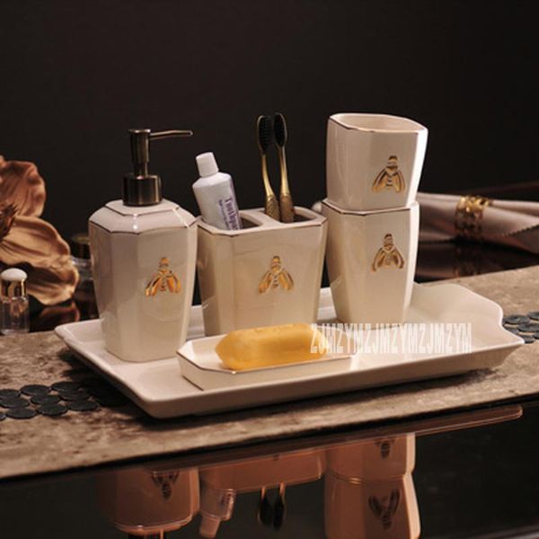 bath accessory set nordic style ceramic sanitary wash six-piece of simple creative light luxury toiletries bathroom supplies
bath accessory set nordic style ceramic sanitary wash six-piece of simple creative light luxury toiletries bathroom supplies