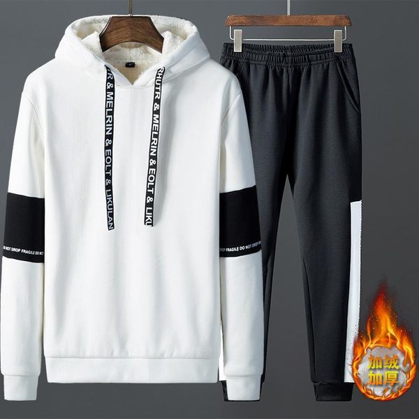 new winter thicken men's sets casual warm tracksuits men fleece sweatshirt set hoodies + pants 2 pieces male hoodie track suits, Gray
new winter thicken men's sets casual warm tracksuits men fleece sweatshirt set hoodies + pants 2 pieces male hoodie track suits, Gray