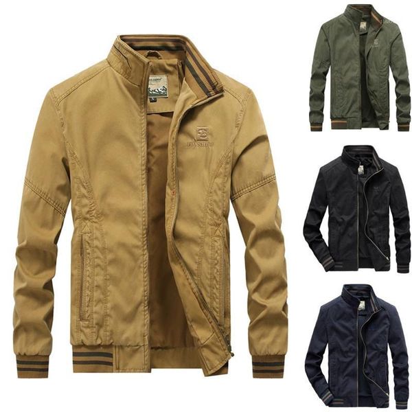 men's jackets zipper autumn winter military outwear pure color breathable coat, Black;brown
men's jackets zipper autumn winter military outwear pure color breathable coat, Black;brown