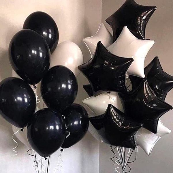 party decoration 16pcs/lot 18inch white black star foil balloons birthday wedding helium globos baby shower supplies
party decoration 16pcs/lot 18inch white black star foil balloons birthday wedding helium globos baby shower supplies