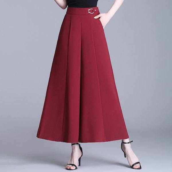 women's pants & capris women high wasited loose casual red wide leg skirts 2021 summer ladies elegant vintage plus size black mom trous, Black;white
women's pants & capris women high wasited loose casual red wide leg skirts 2021 summer ladies elegant vintage plus size black mom trous, Black;white