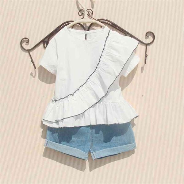 summer girls blouses short sleeve white shirt for teenagers cotton o-neck red ruffle toddler kids clothes 210622, White;black
summer girls blouses short sleeve white shirt for teenagers cotton o-neck red ruffle toddler kids clothes 210622, White;black