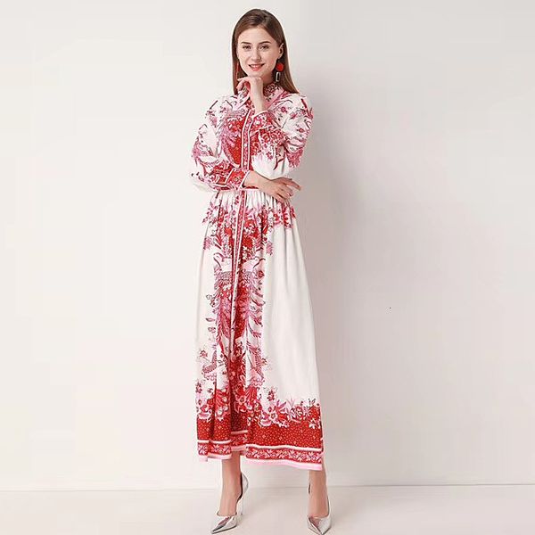 dress designer autumn new women's red print long sleeve elegant vintage fashion party dresses pqd9, Black;gray
dress designer autumn new women's red print long sleeve elegant vintage fashion party dresses pqd9, Black;gray