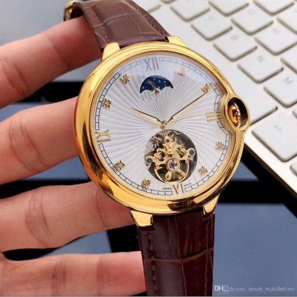 super 107 phase flywheel automatic movement watches 316 fine steel case leather watchband 47mm*14mm designer watches 7427086, Slivery;brown
super 107 phase flywheel automatic movement watches 316 fine steel case leather watchband 47mm*14mm designer watches 7427086, Slivery;brown