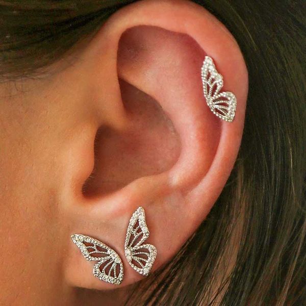 gold rose gold color rhinestone butterfly wing stud earrings for women cute small crystal stud earring, Golden;silver
gold rose gold color rhinestone butterfly wing stud earrings for women cute small crystal stud earring, Golden;silver