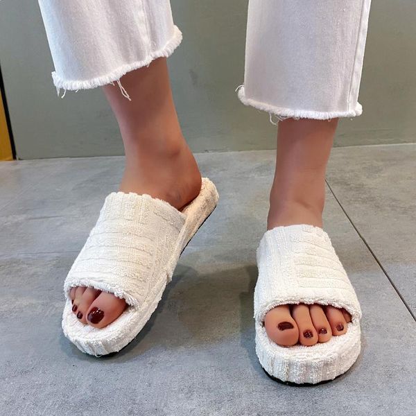 slippers peep toe thick sole women green corduroy flat outwear ladies slides summer autumn runway flip flops, Black
slippers peep toe thick sole women green corduroy flat outwear ladies slides summer autumn runway flip flops, Black
